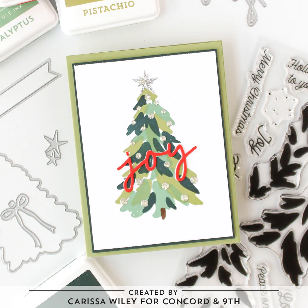 Triple-step Evergreen Stamp Set