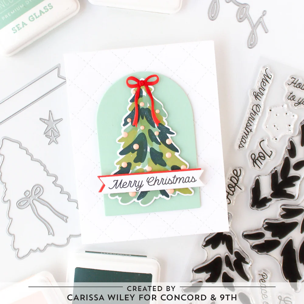 Triple-step Evergreen Stamp Set