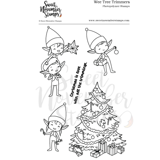 Wee Tree Trimmers Stamp Set