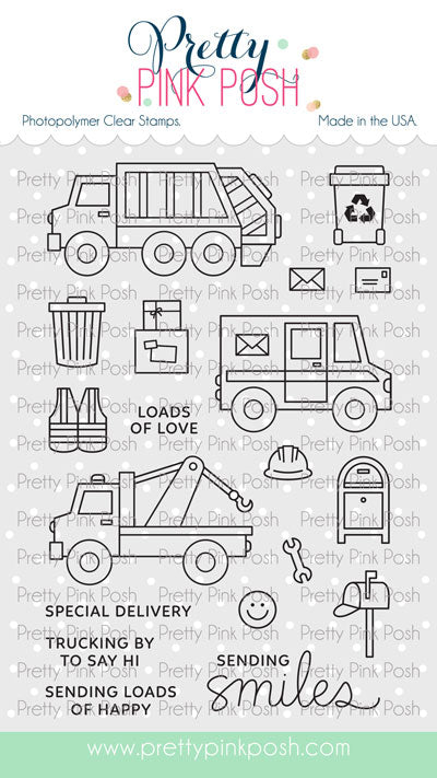 Utility Vehicles Stamp Set