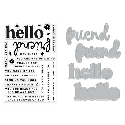 Hello Friend Stamp & Die