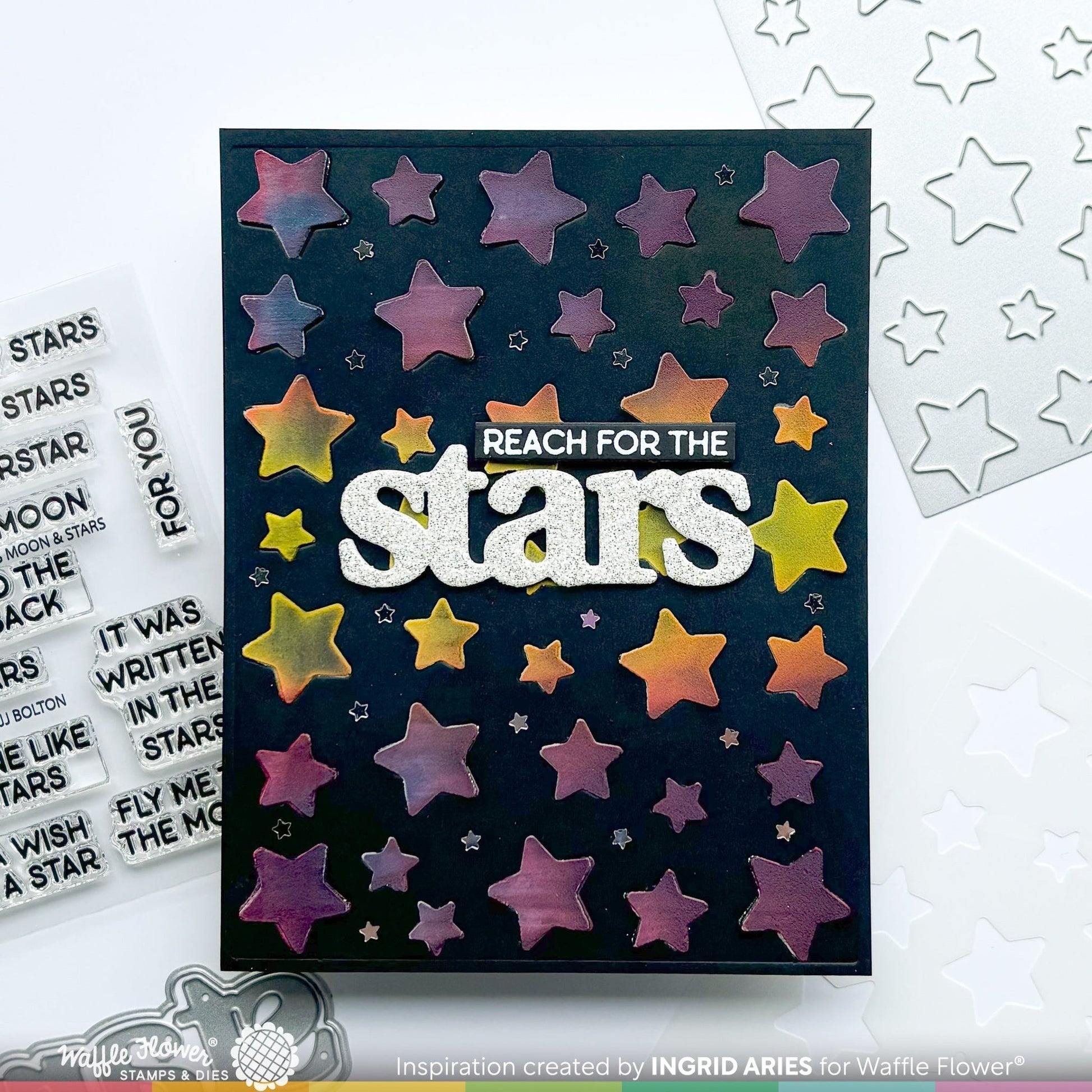 Random Stars Stencil – Butterfly Reflections, Ink.