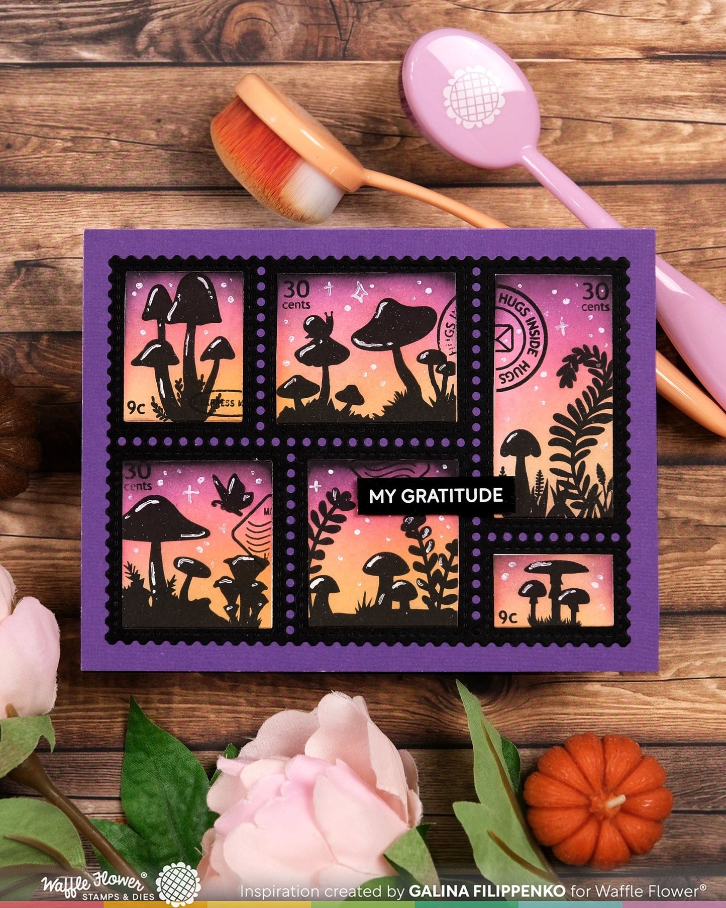 Postage Collage Mush Love Stamp Set 