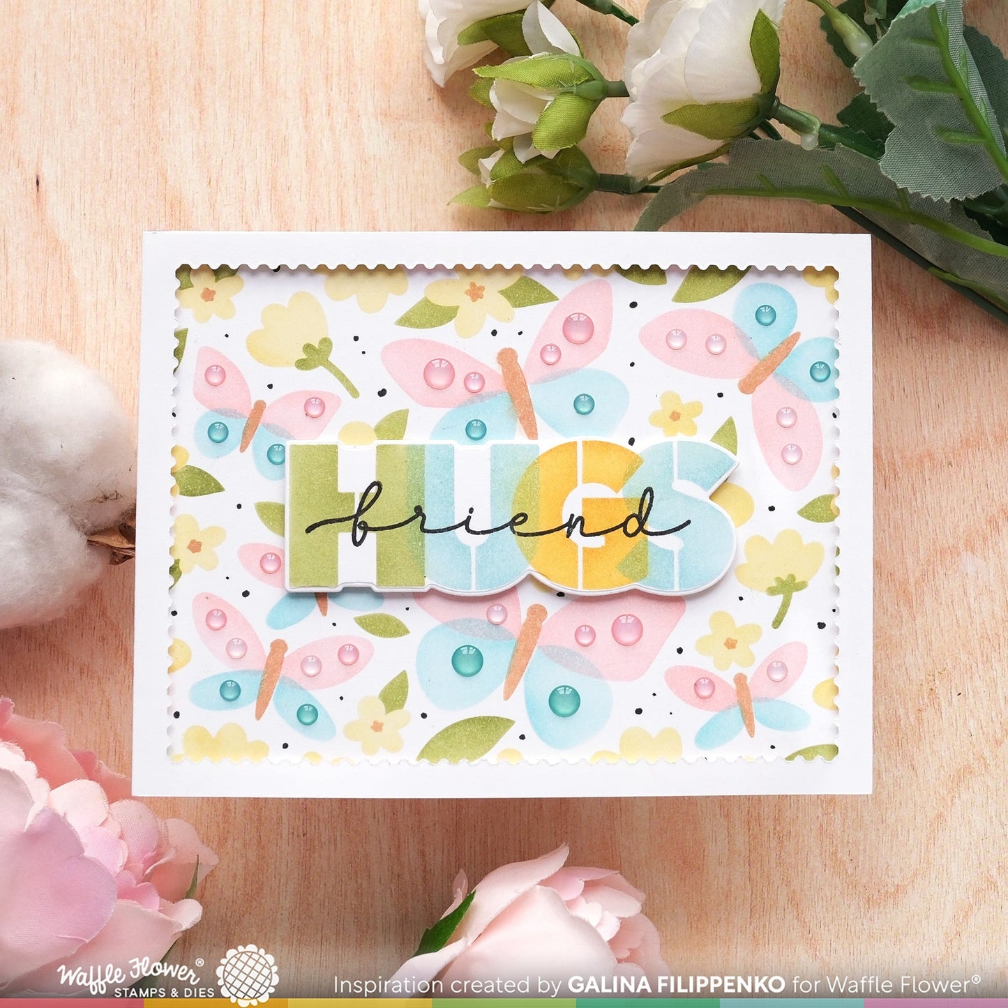 Postage Collage Spring Breeze Stencil 