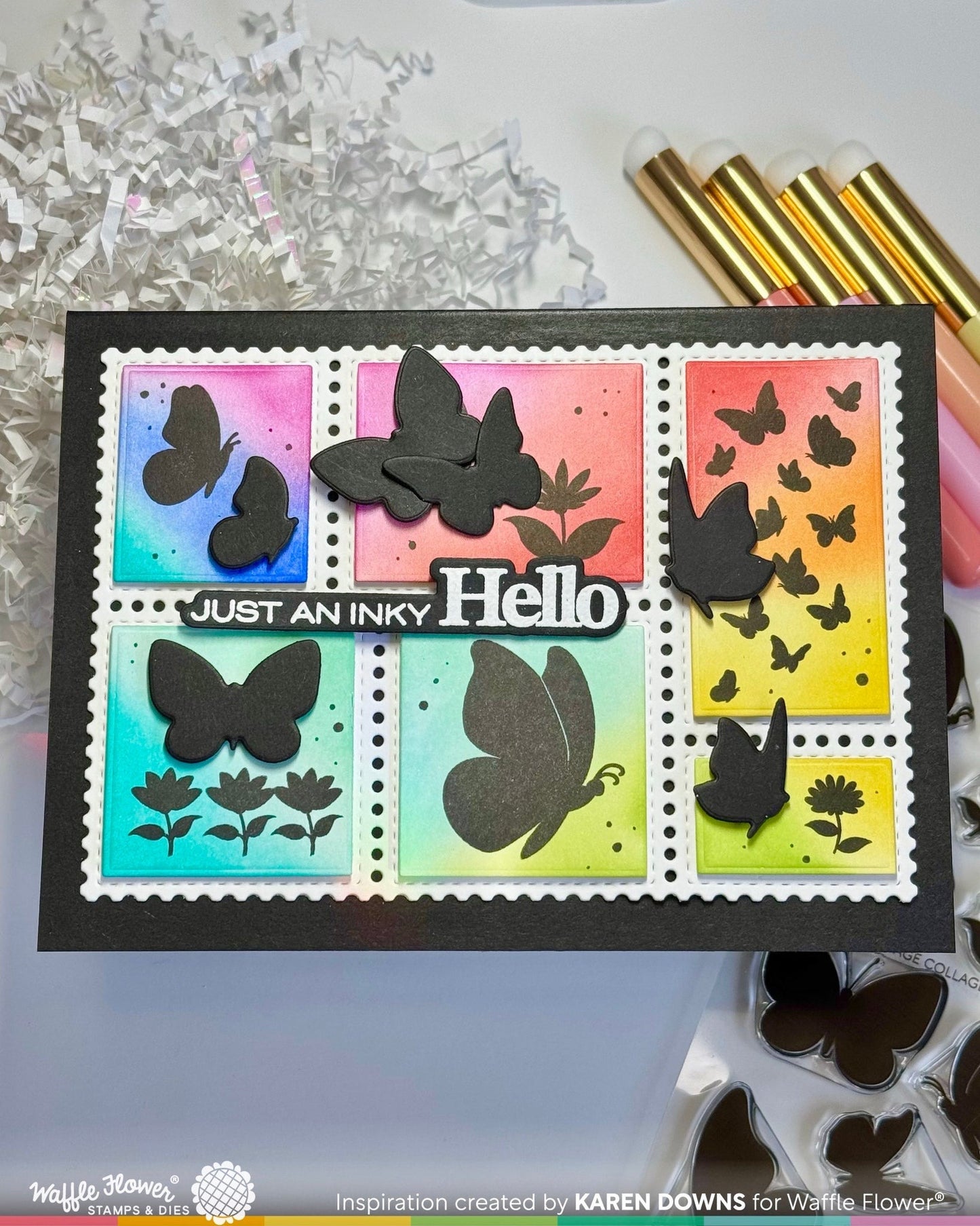 Postage Collage Wild Butterflies Stamp Set 