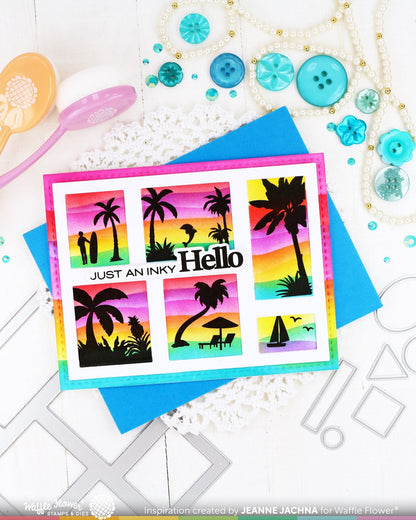 Postage Collage Tropical Sunset Stamp Set 