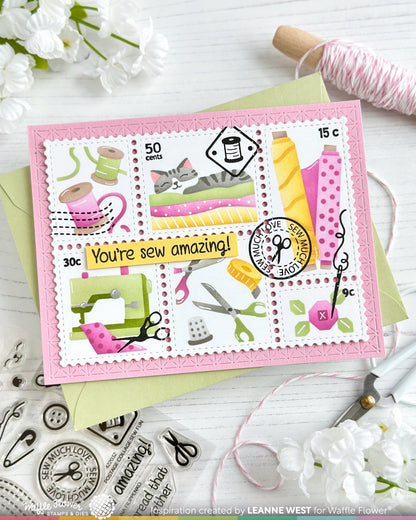 Postage Collage Sew Fun Stencils