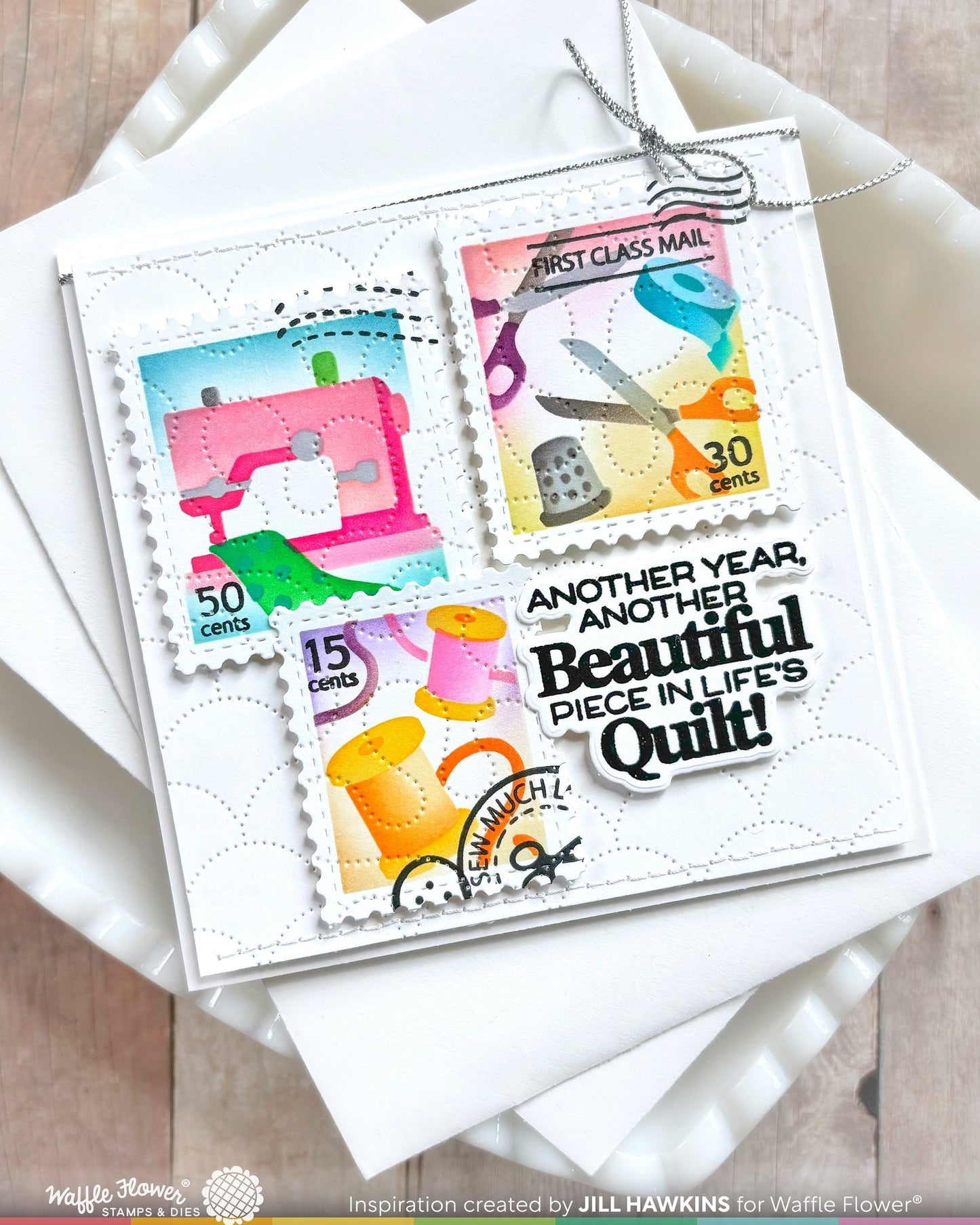 Postage Collage Sew Fun Stamp Set 