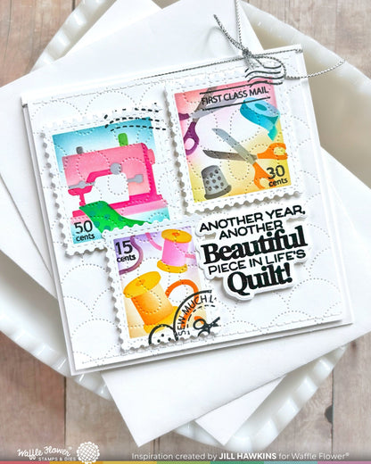 Postage Collage Sew Fun Stamp Set 