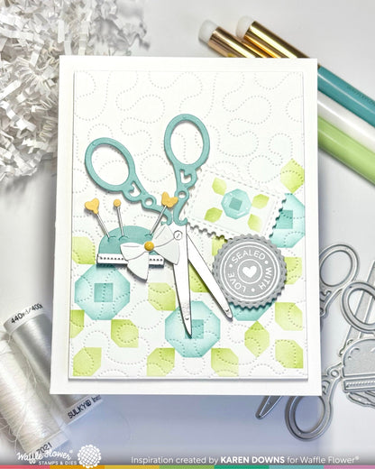Postage Collage Circle Sentiments Die