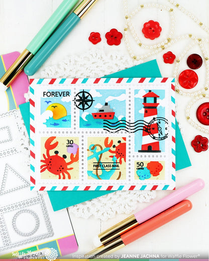 Postage Collage Coastal Stencils