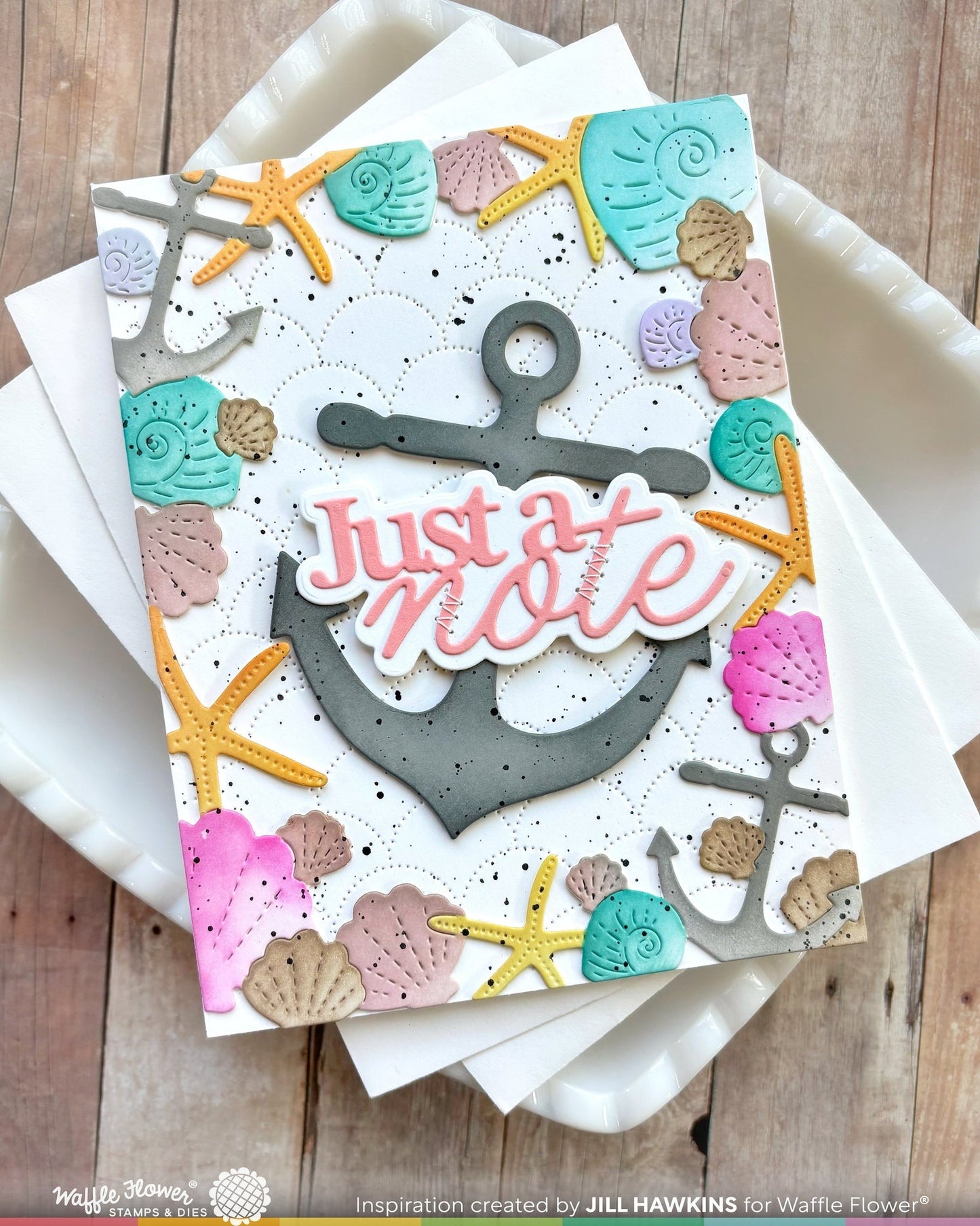 Seashell Frame Coloring Stencils