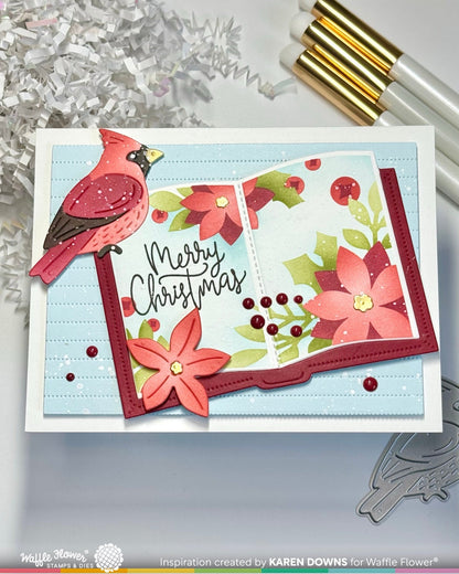 Open Book Poinsettia Stencils