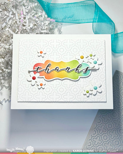 Script Greetings Stamp & Die