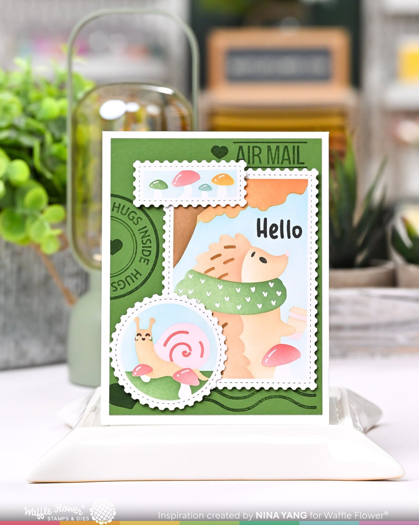 Nesting Postage Collage Mush Love Stencils