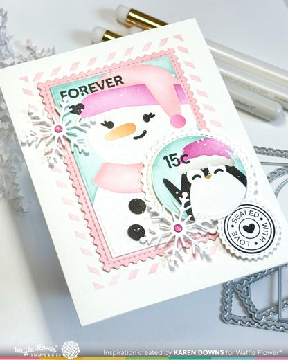 Nesting Postage Collage Stamp Set 