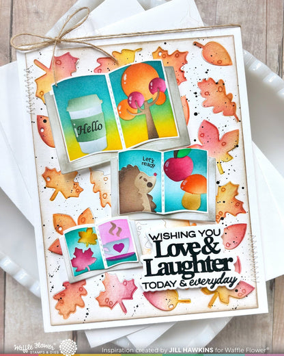 Open Book Trio Coloring Stencil 