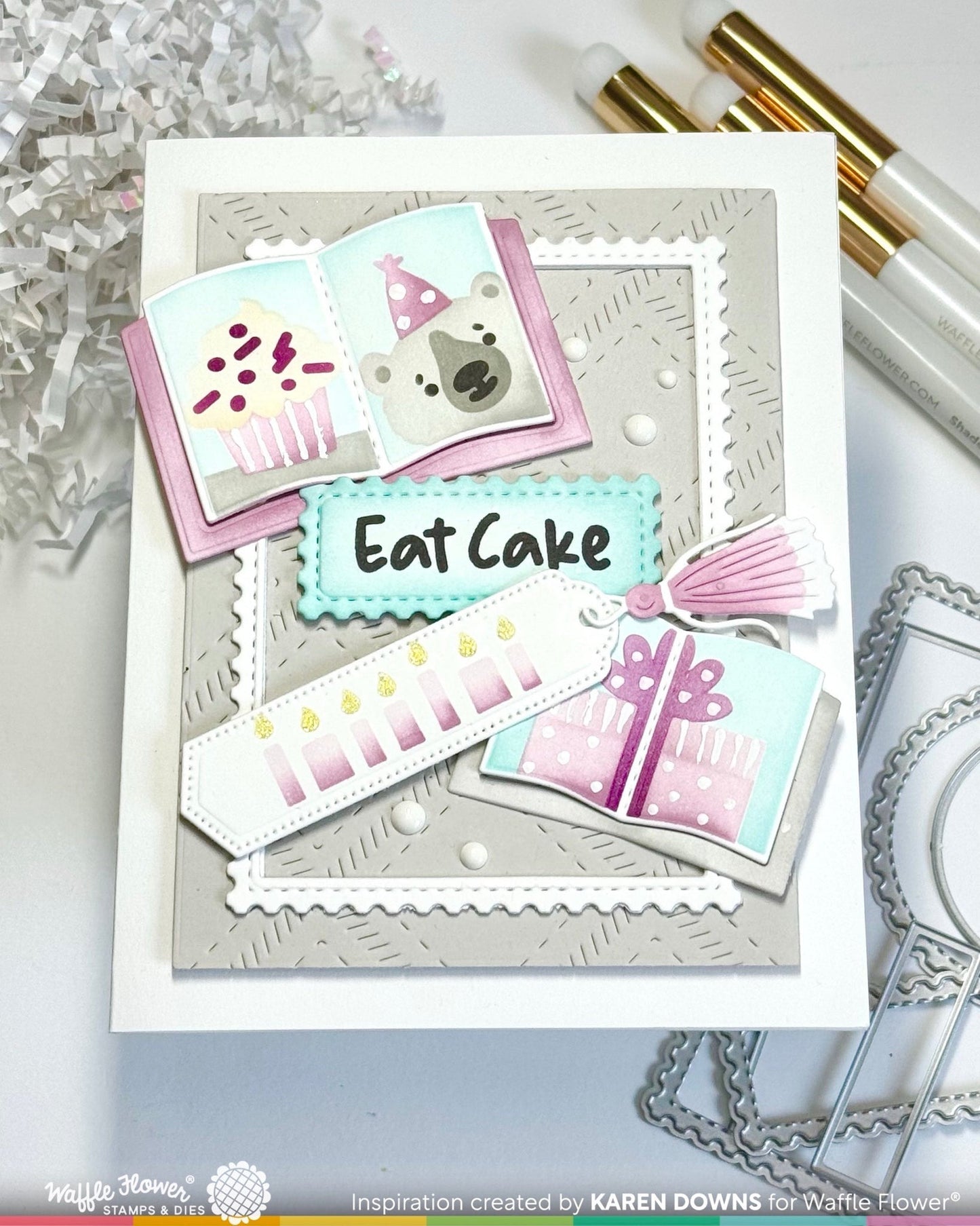 Open Book Bookmark Coloring Stencil 