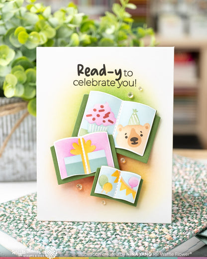 Inside Sentiments Book Lover Stamp Set 