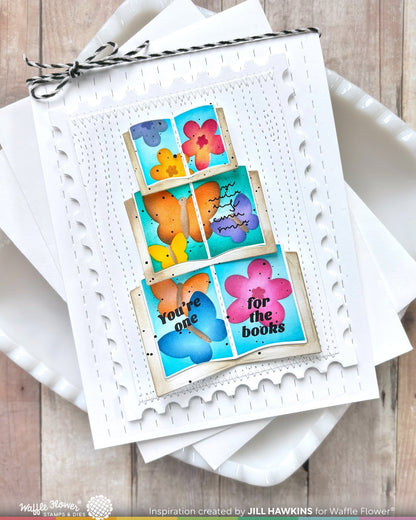 Open Book Trio Coloring Stencil 