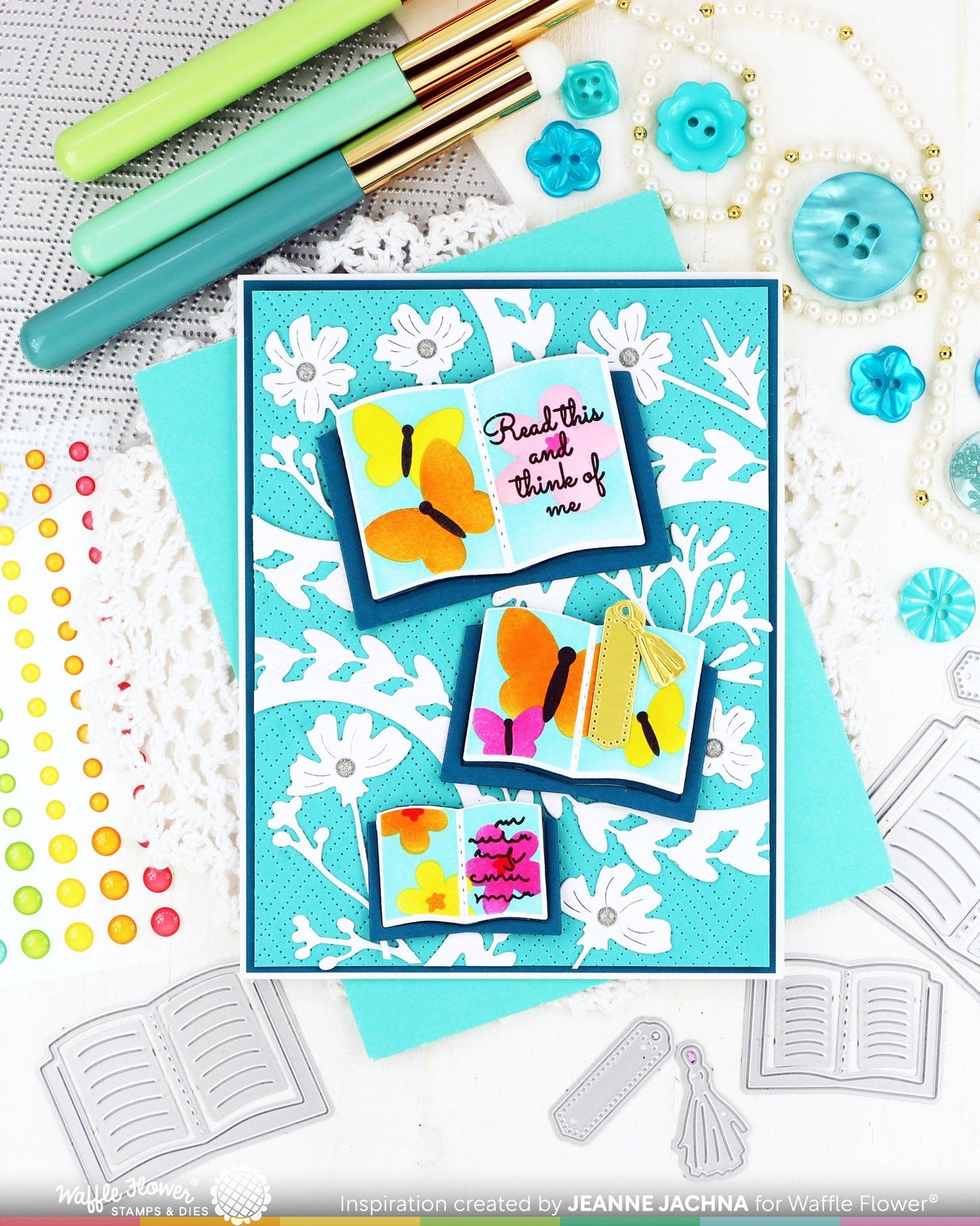 Open Book Trio Coloring Stencil 