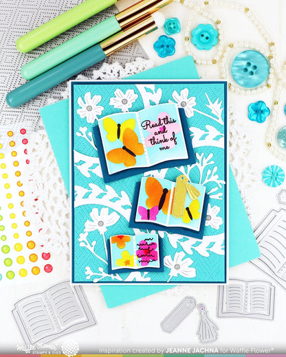 Open Book Trio Coloring Stencil 