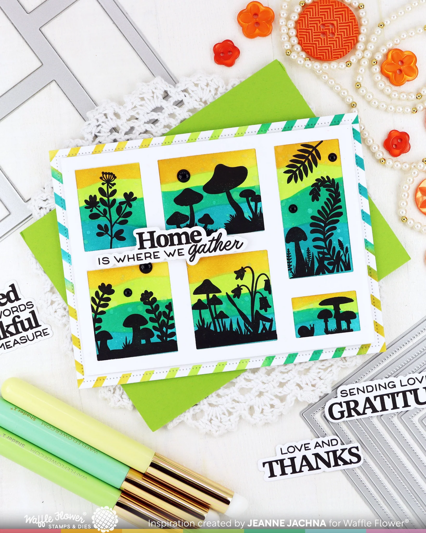 Postage Collage Autumn Sunset Stamp Set 