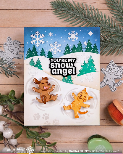 Snow Angel Sentiments Stamp & Die