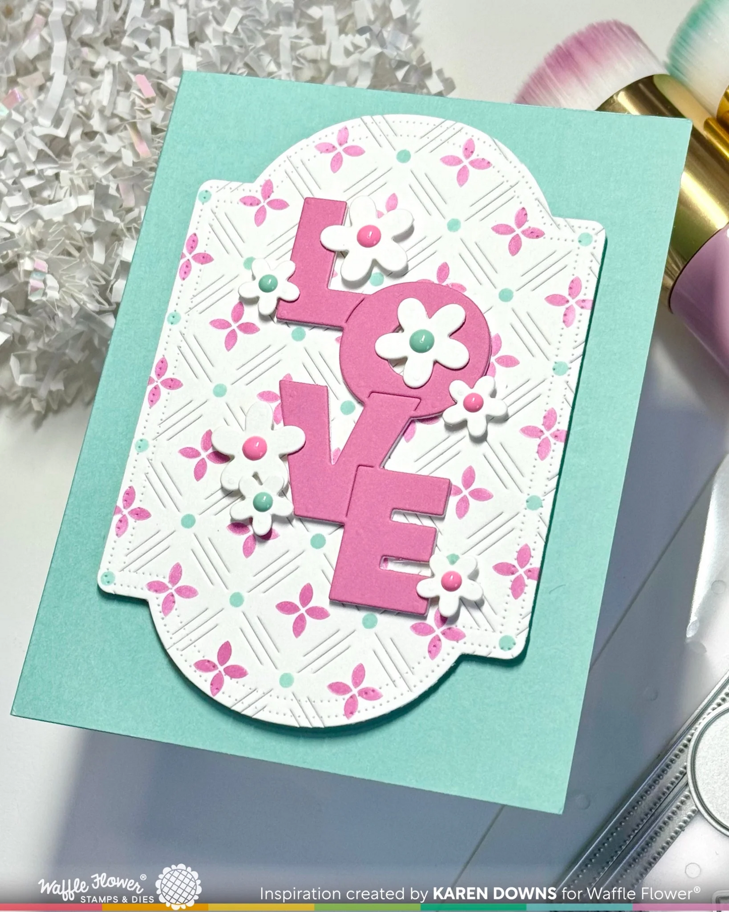 Dashed Lattice Dots Stencil 