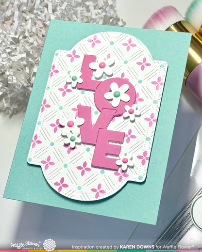 Dashed Lattice Dots Stencil 