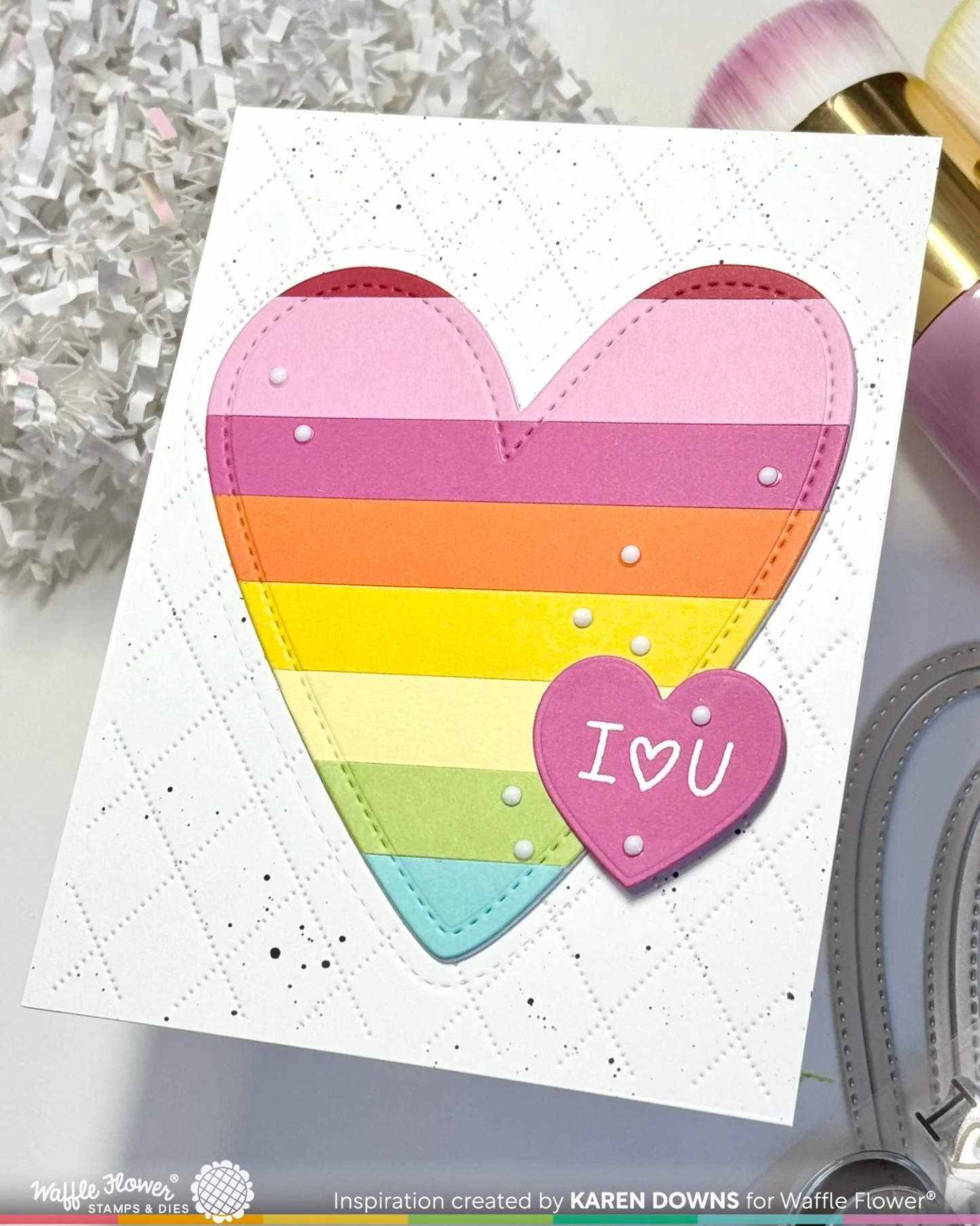 Double Stitched Hearts Die 