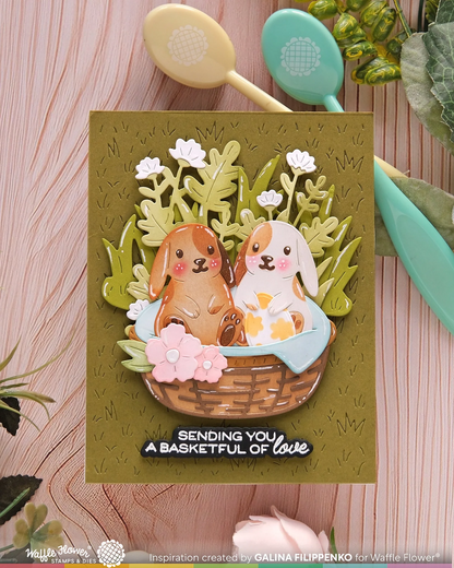 Basketful of Bunny Duo Die-n-stencil 