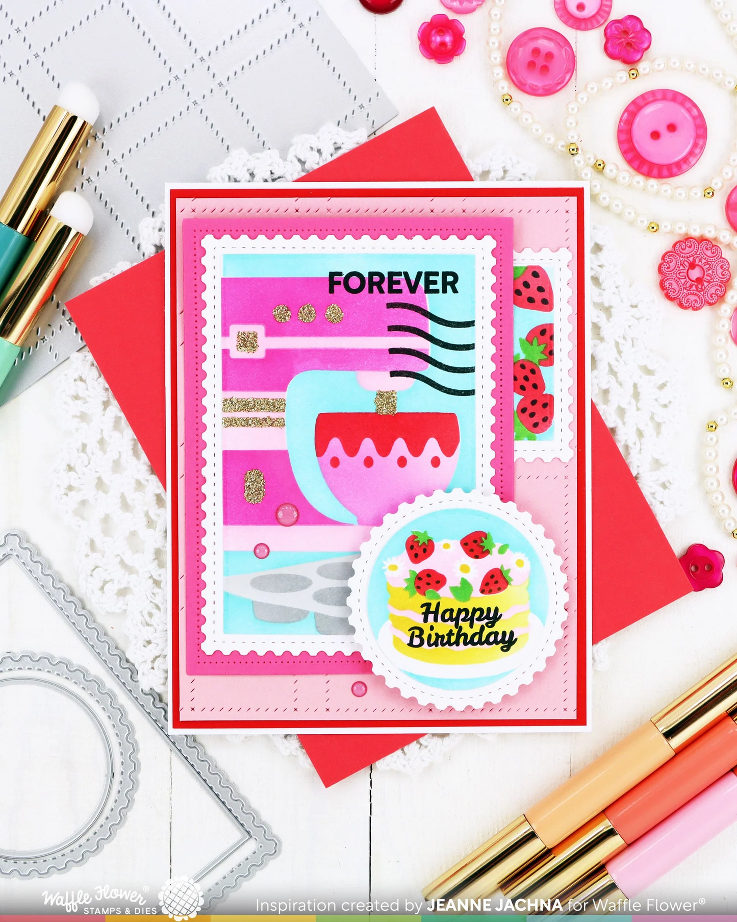 Postage Collage Piped Letters Stamp Set 