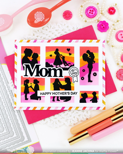 Postage Collage Mom Silhouettes Stamp Set 