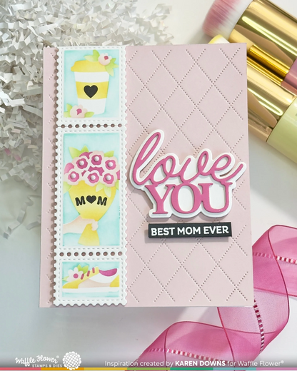 Postage Collage Mom Stencil 