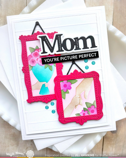 Postage Collage Mom Stencil 