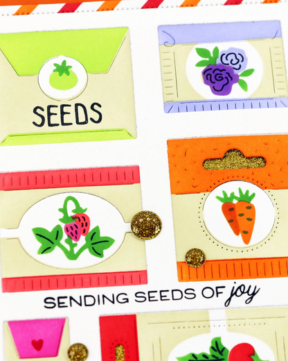 Postage Collage Seeds Details Stamp Set 