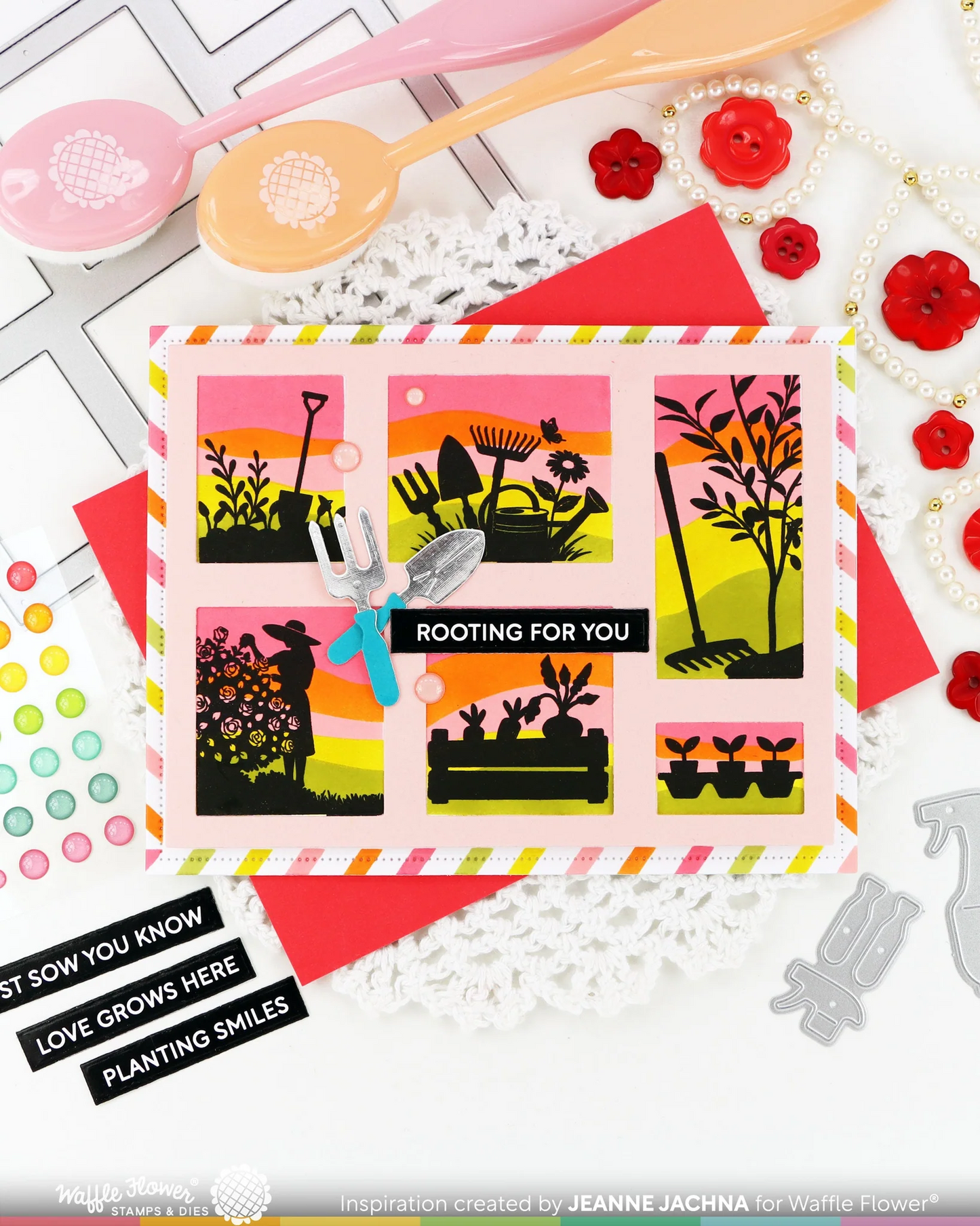 Postage Collage Garden Silhouettes Stamp Set 