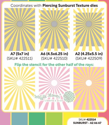 Sunburst Stencil for A2 A6 A7 