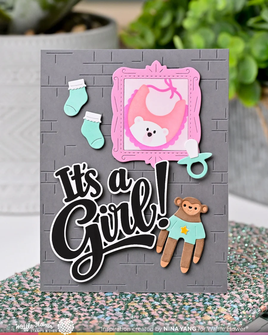 Postage Collage Baby Stencil 