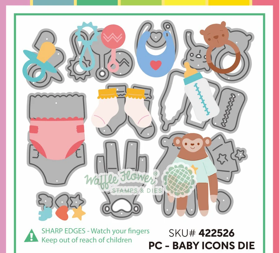 Postage Collage Baby Icons Dies 