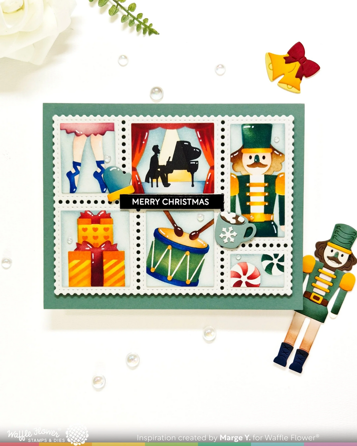 Postage Collage Ballerina Silhouettes Stamp Set 