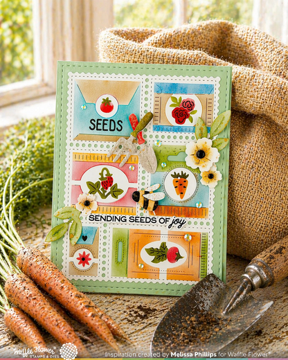 Postage Collage Seeds Details Stamp Set 