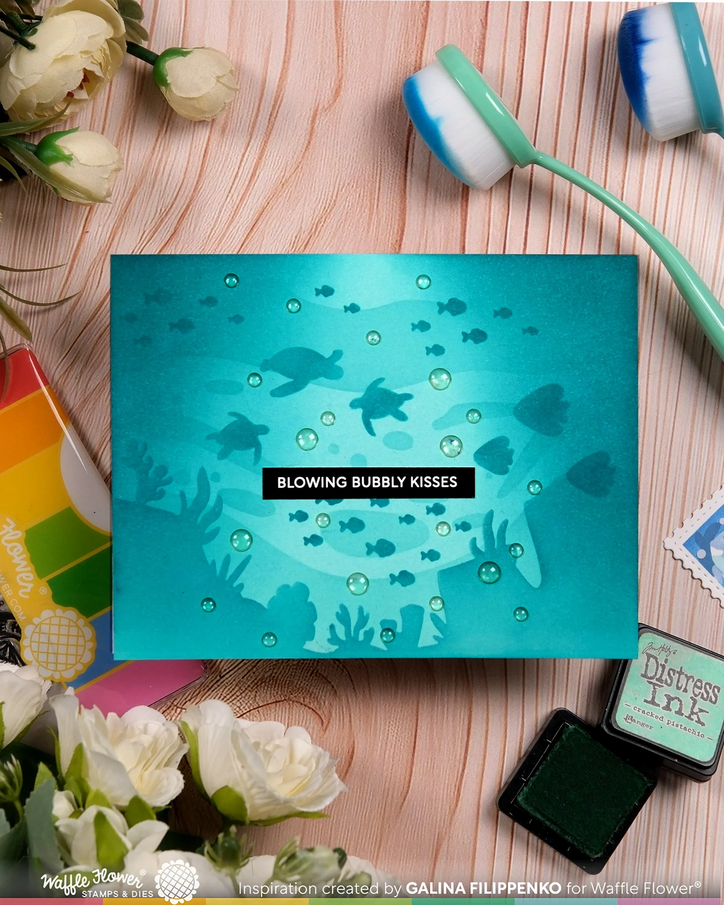 Under the Sea Background Stencil 