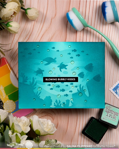 Under the Sea Background Stencil 