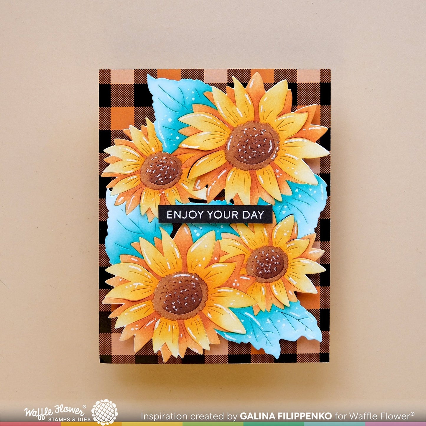 Sunflower Cluster Stencil 