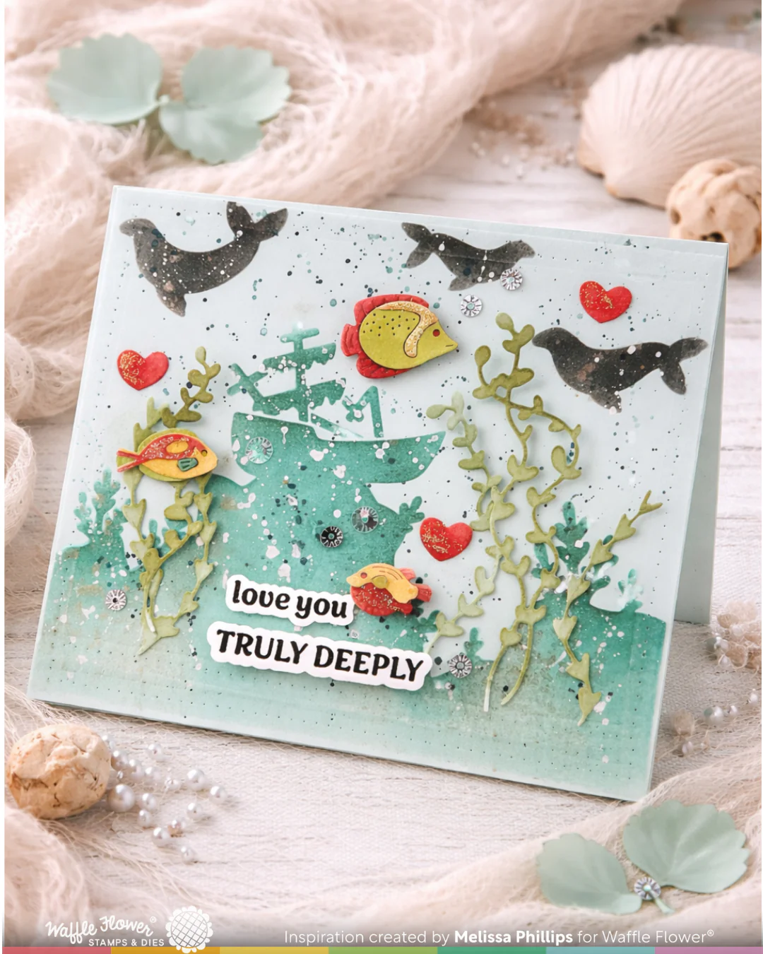 Postage Collage Fish Die 