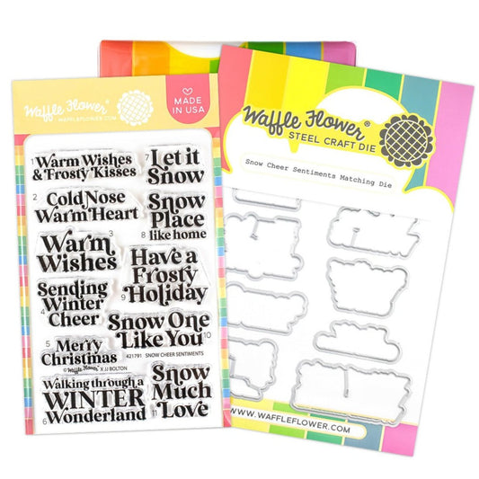 Snow Cheer Sentiments Stamp & Die