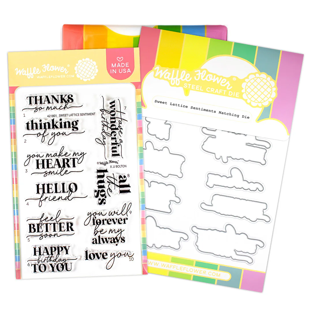 Sweet Lattice Sentiments Stamp & Die