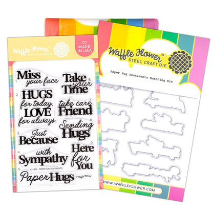 Paper Hug Sentiments Stamp & Die